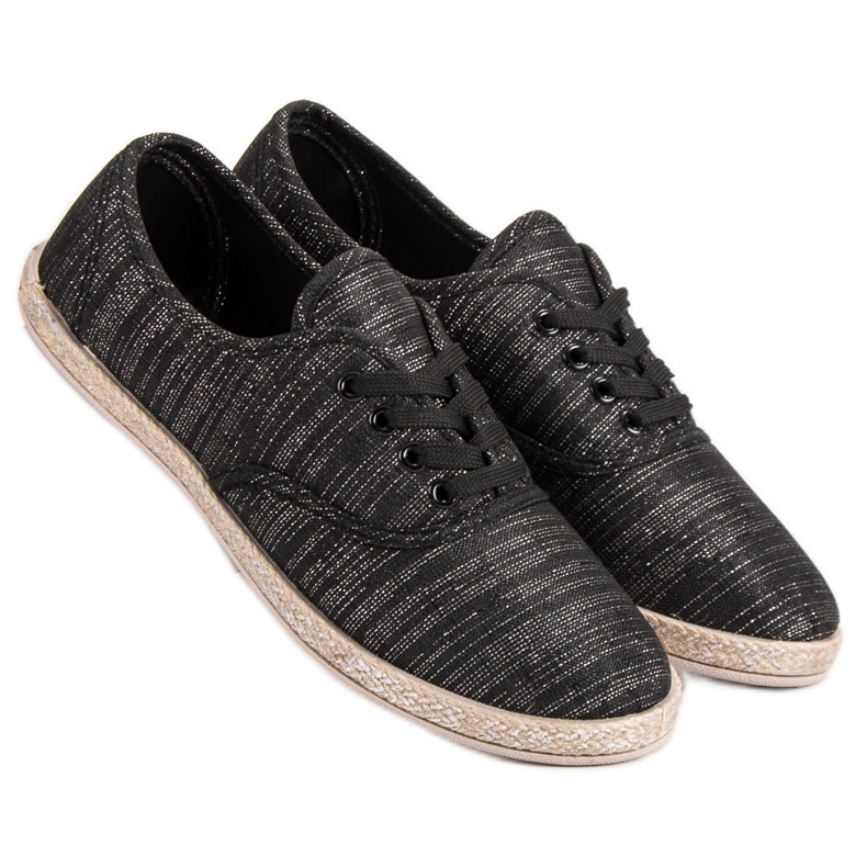 Sweet Shoes Snøre Espadrilles sort 1