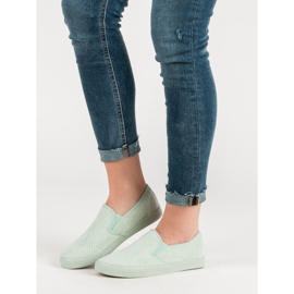 Suede Slip On Sneakers grøn 2