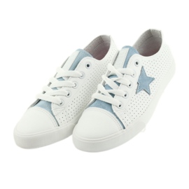 Big Star sneakers stjerne blå 274692 hvid 2