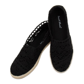 Sort blonder espadriller JX1020 Sort 2