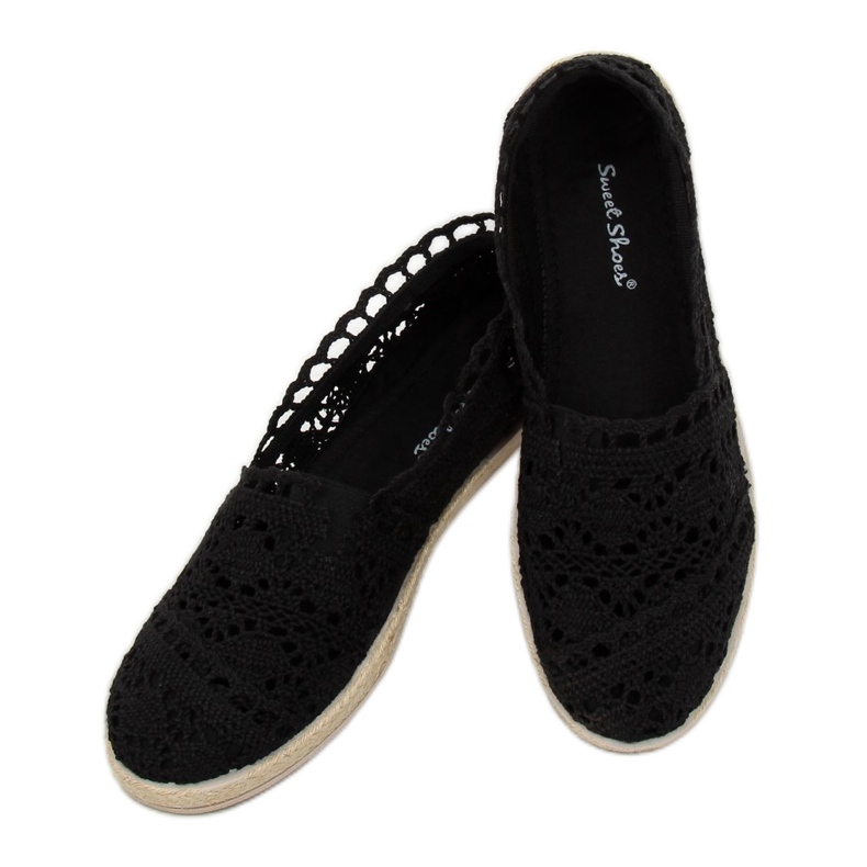 Sort blonder espadriller JX1020 Sort 2