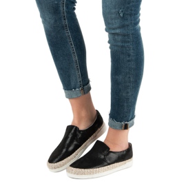 Filippo Sort læder Espadrilles 1
