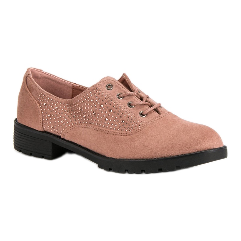 Brogues i ruskind lyserød 1