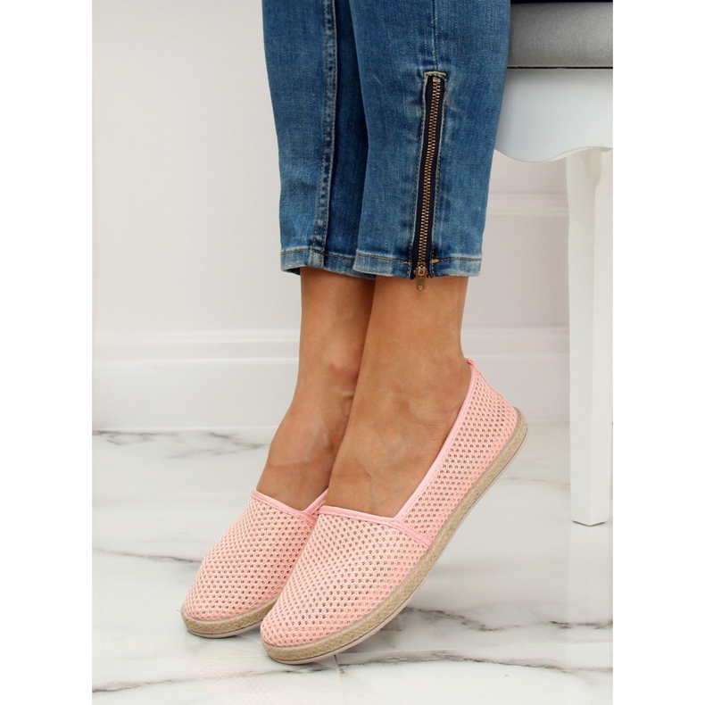 Lyserøde espadriller i mesh JX1029 Lyserød 2