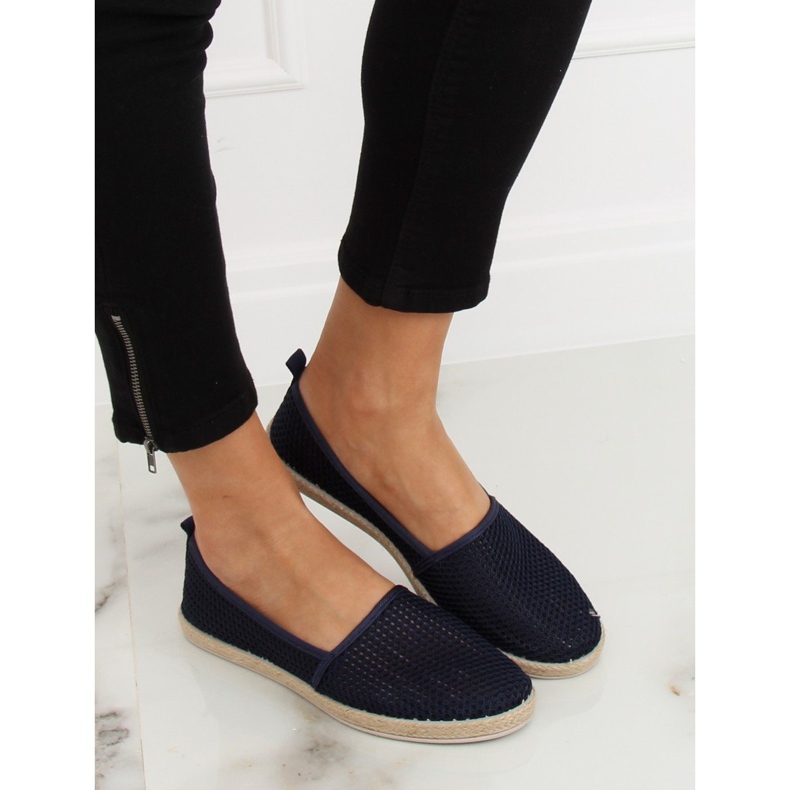 JX1029 Marineblå marineblå mesh espadriller 2