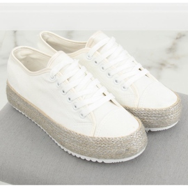 Hvide espadrilles sneakers R-365 Hvid 1