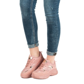 Lyserøde sneakers på platformen 1