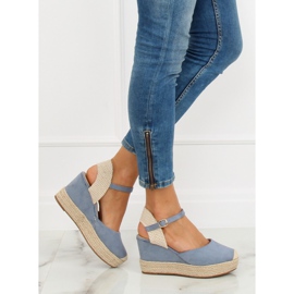 Blå Espadriller på kiler T331P Blå 2