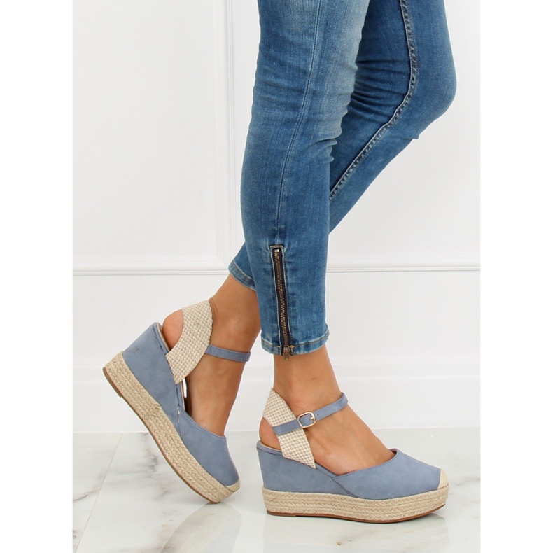 Blå Espadriller på kiler T331P Blå 2