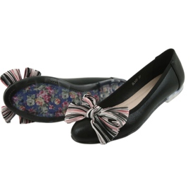 Ballerinas damesko med sløjfe Sergio Leone BL605 sort 5
