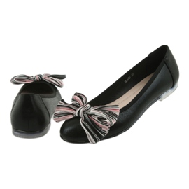 Ballerinas damesko med sløjfe Sergio Leone BL605 sort 4