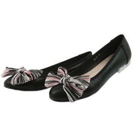 Ballerinas damesko med sløjfe Sergio Leone BL605 sort 3