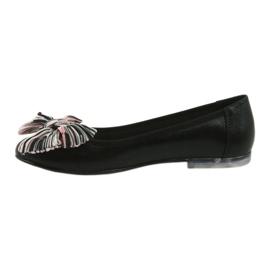 Ballerinas damesko med sløjfe Sergio Leone BL605 sort 2