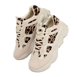 M-020 Leopardbeige sportssko 2