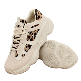 M-020 Leopardbeige sportssko 1