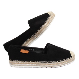Sort RC-61 Sort espadriller i ruskind 2