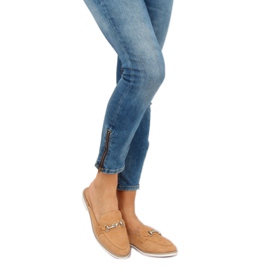 Camel F9375 Camel loafers hjemmesko brun 2