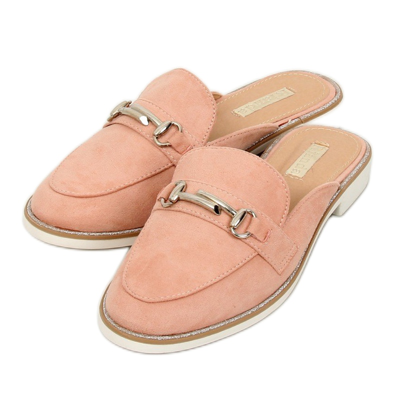 Lyserøde F9375 Lyserøde mocassins hjemmesko 2