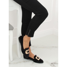Sort fløjl loafers F1048 Sort 1