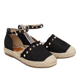 Sort denim espadrilles CH-1K211 Sort 2