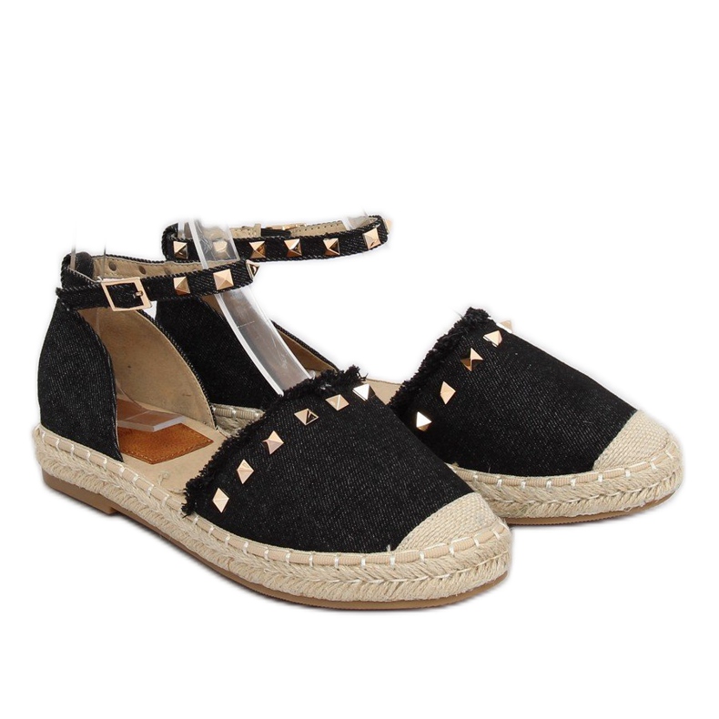 Sort denim espadrilles CH-1K211 Sort 2