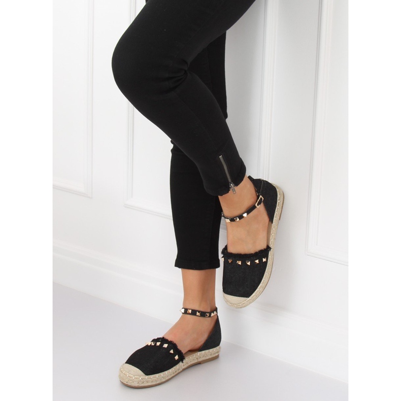 Sort denim espadrilles CH-1K211 Sort 1