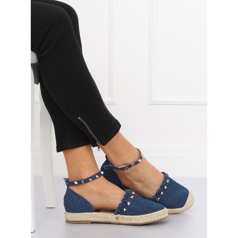 Blå denim espadrilles CH-1K211 Blå marineblå 1