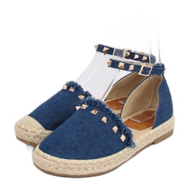 Blå denim espadrilles CH-1K211 Blå marineblå 2