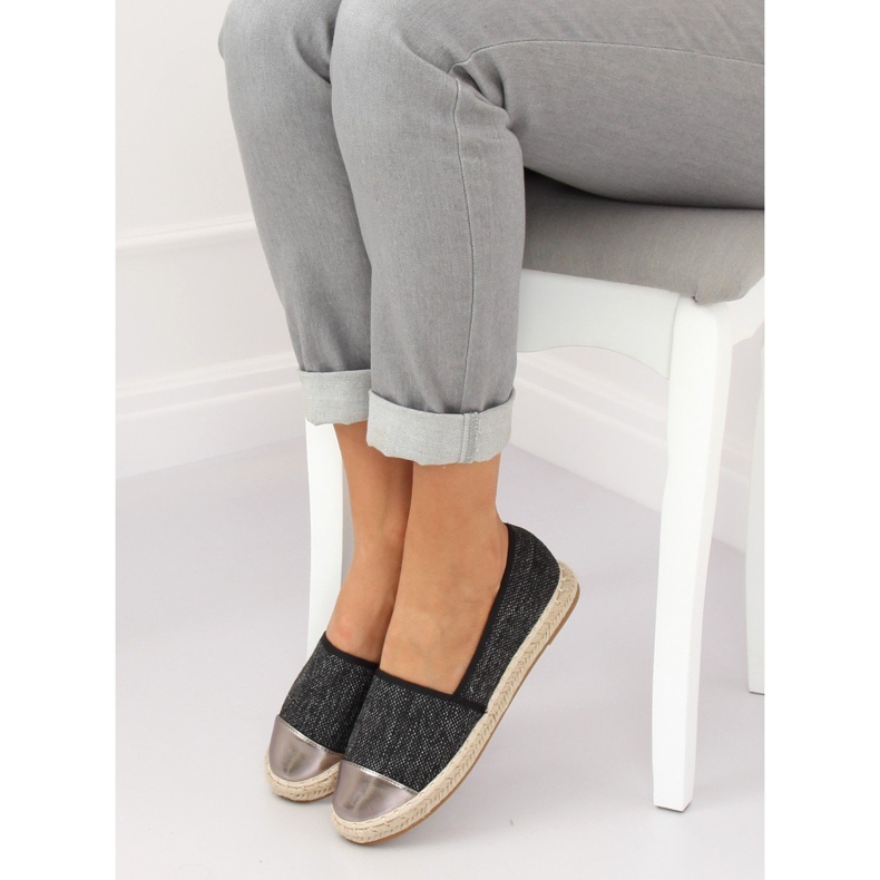 Sort lærred espadrilles A-9267 Sort 1
