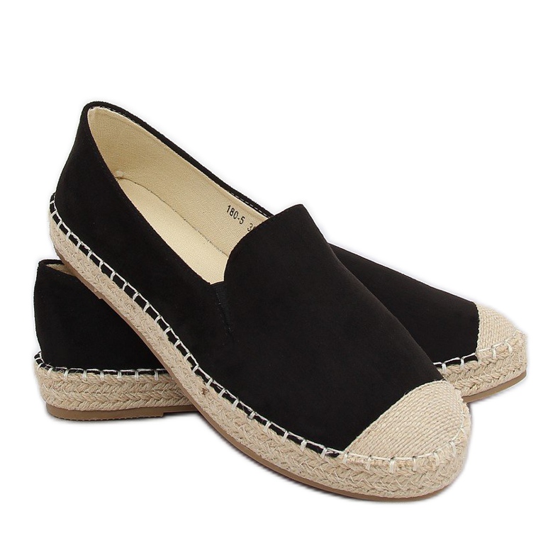 Sort espadriller til kvinder 180-5 Sort 1