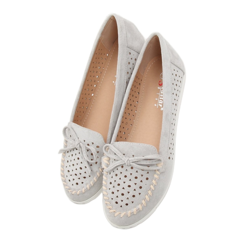 Grå Dame grå loafers T339P Grå 2