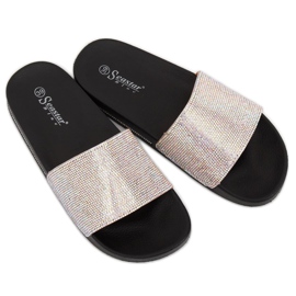 Sort BG21P Sorte hjemmesko med cubic zirconias 1