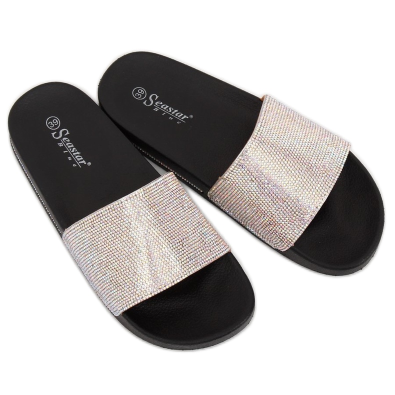 Sort BG21P Sorte hjemmesko med cubic zirconias 1