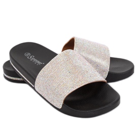 Sort BG21P Sorte hjemmesko med cubic zirconias 2