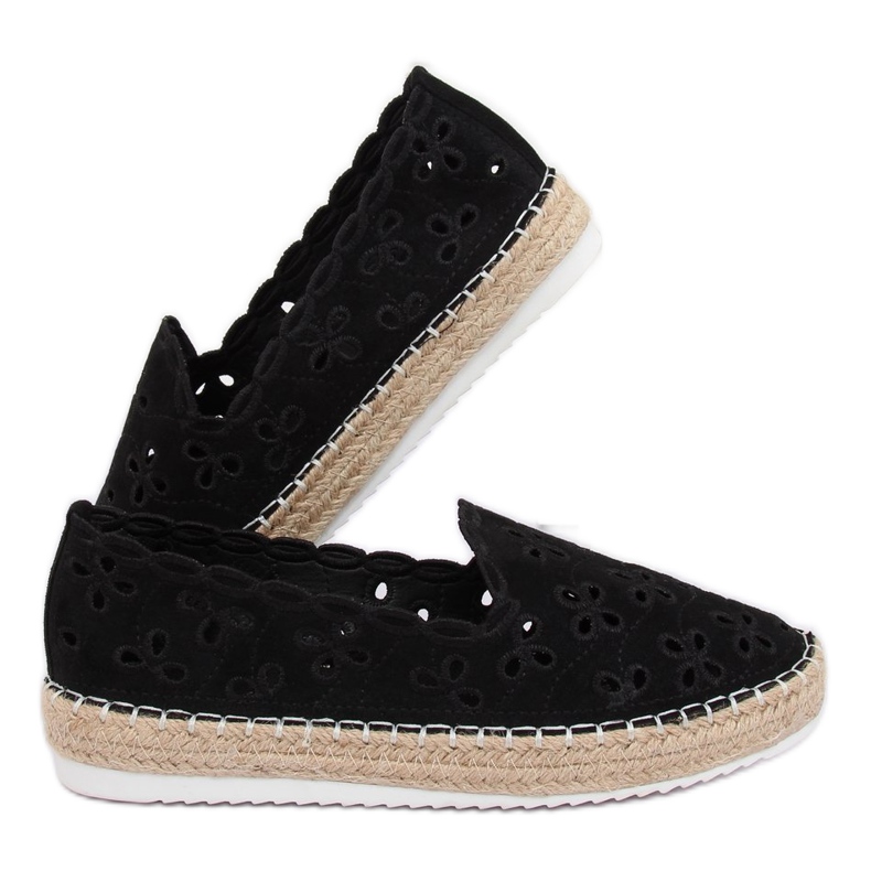 Sort åbent espadrilles LT112 Sort 1
