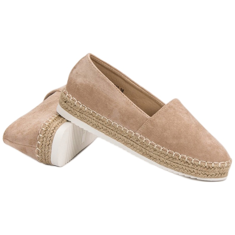 Small Swan Beige ruskind Espadrilles 1