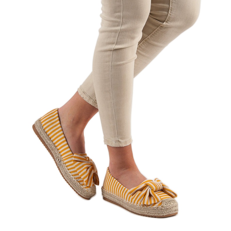 Stribet Espadrilles gul 2