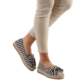 Stribet Espadrilles sort brun 2