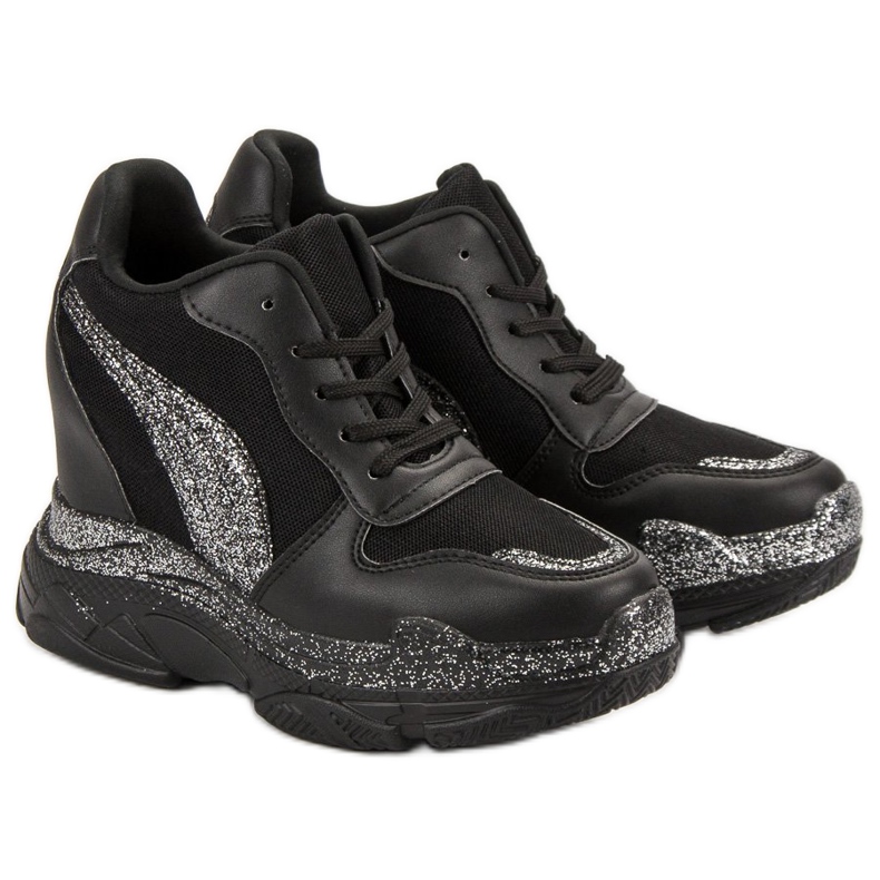 Sorte sneakers med Glitter VICES 2