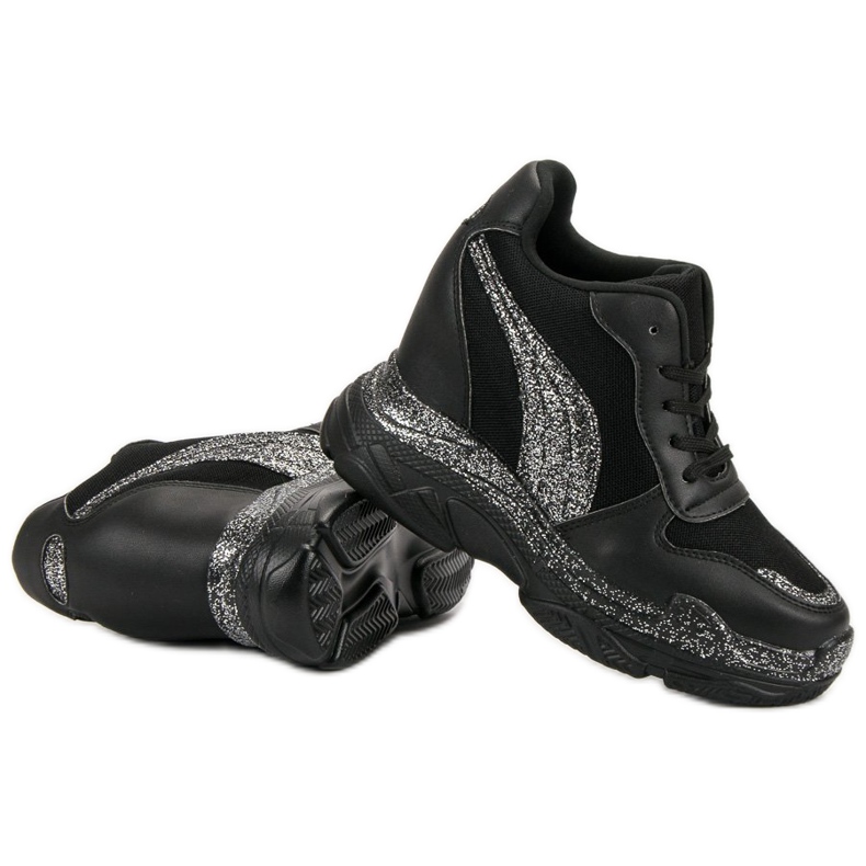 Sorte sneakers med Glitter VICES 1