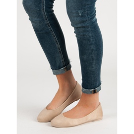 Beige ruskind VICES ballerinaer 2