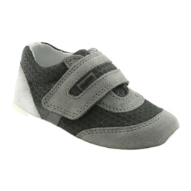 Læder semi -ports velcro 51949 Bartek grå 1