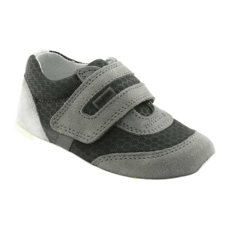 Læder semi -ports velcro 51949 Bartek grå 1