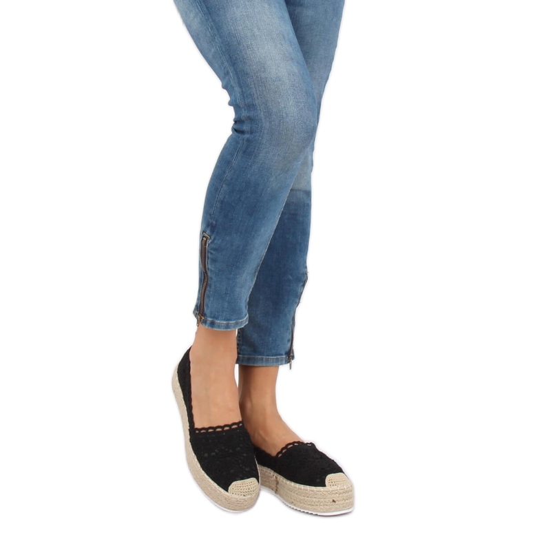 Sort blonder espadriller A8692 Sort 1