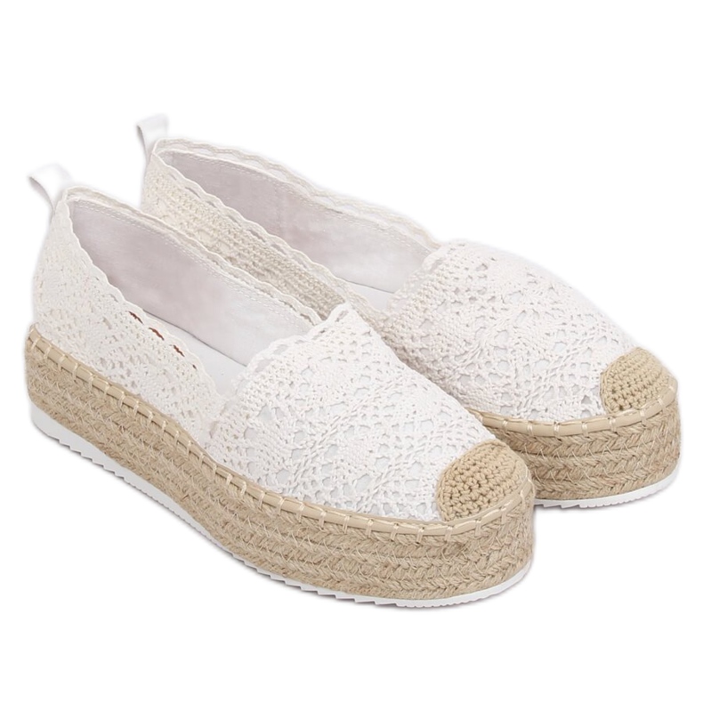 Hvid blonder espadriller A8692 Hvid 2