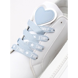 Kvinders hvide og blå sneakers H99-36 Blå 3