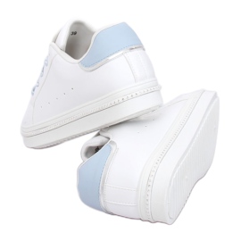 Kvinders hvide og blå sneakers H99-36 Blå 1