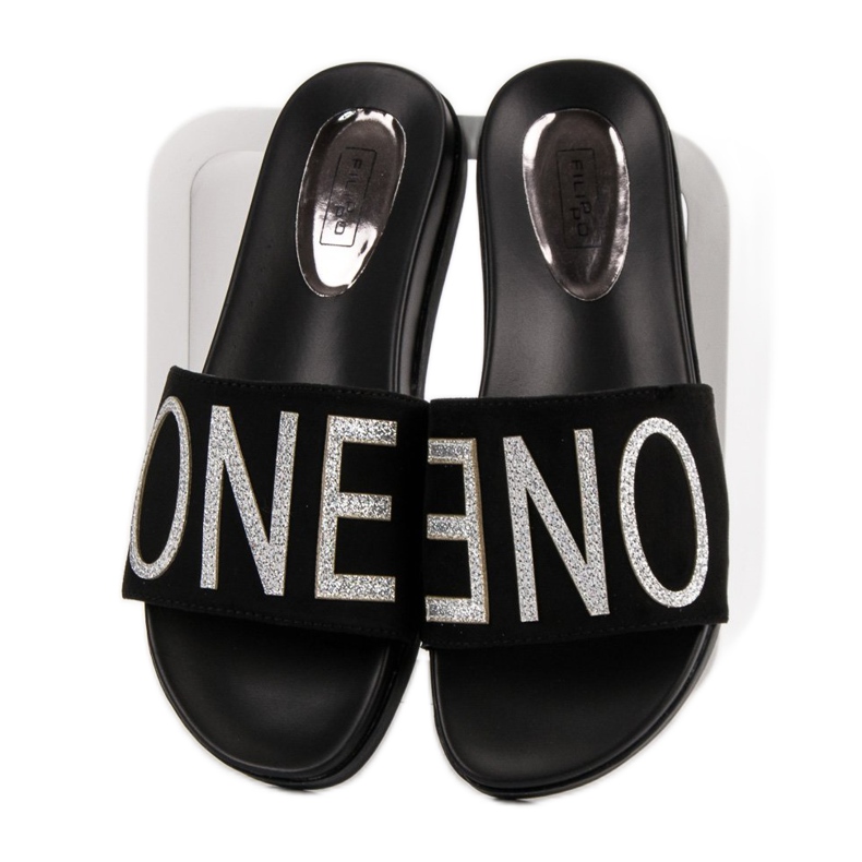 Filippo Black One hjemmesko sort 2
