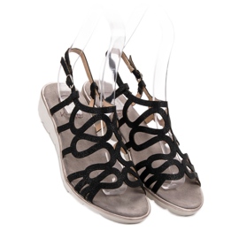 Kylie Moderigtige sorte sandaler 1
