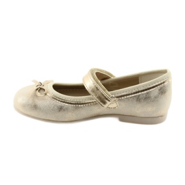 Ballerinas pumps med en American Club GC18 sløjfe brun gul 2